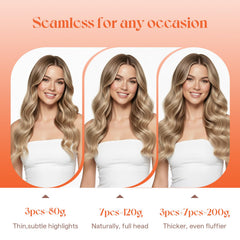 Sunny Hair clip-in extensions stainless clips with soft backing for secure wear.