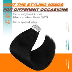 Sunny Hair installation demonstration with tape-in extensions showing easy beginners' application