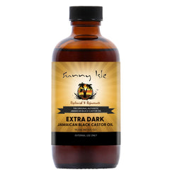 Sunny Isle Aceite de Ricino Negro Jamaicano Extra Oscuro en botella para uso diario