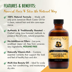 Cuero cabelludo saludable con Sunny Isle aceite de ricino negro jamaicano para nutrición.