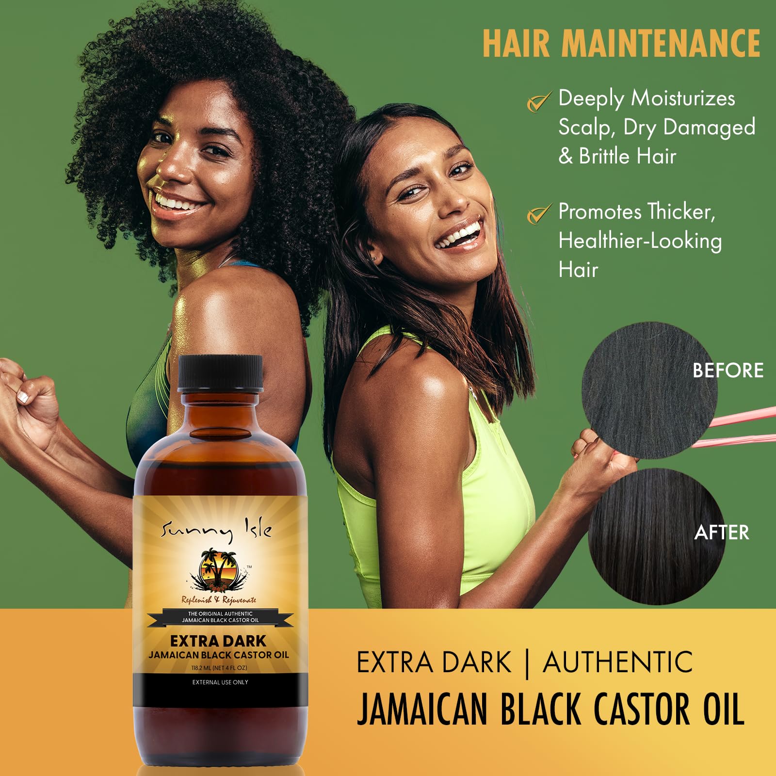 Cuidado de la piel seca con aceite de castor puro Sunny Isle