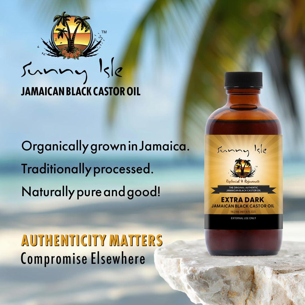 Ingredientes 100% puros y naturales de Sunny Isle Aceite de Castor