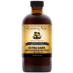 Sunny Isle Aceite de Ricino Extra Oscuro en botella para uso diario capilar