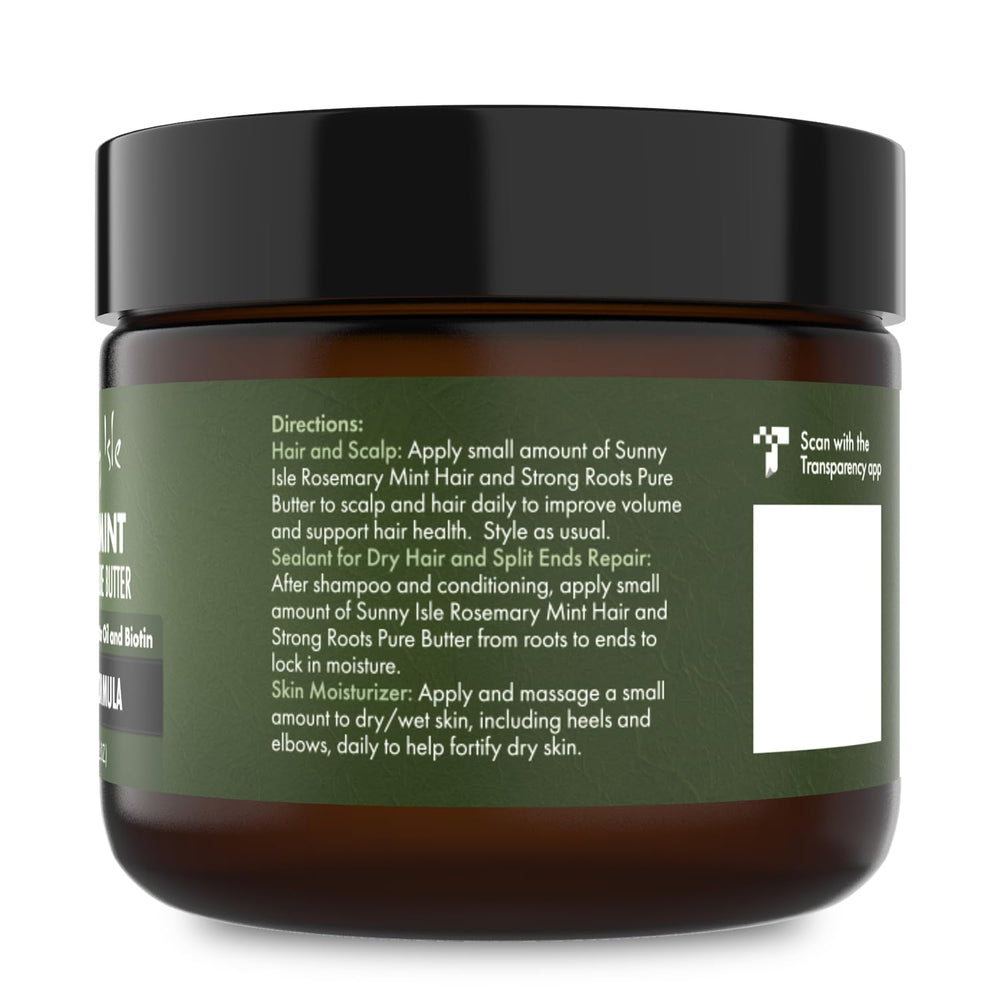 Sunny Isle packaging display highlighting sulfate- and paraben-free formula.