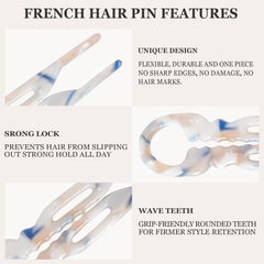 Sunolga versatile hair pin fits all styles for quick, elegant changes.