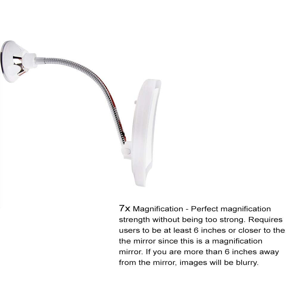 SunplusTrade gooseneck mirror provides flexible positioning for grooming tasks.