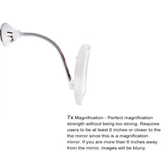 SunplusTrade gooseneck mirror provides flexible positioning for grooming tasks.