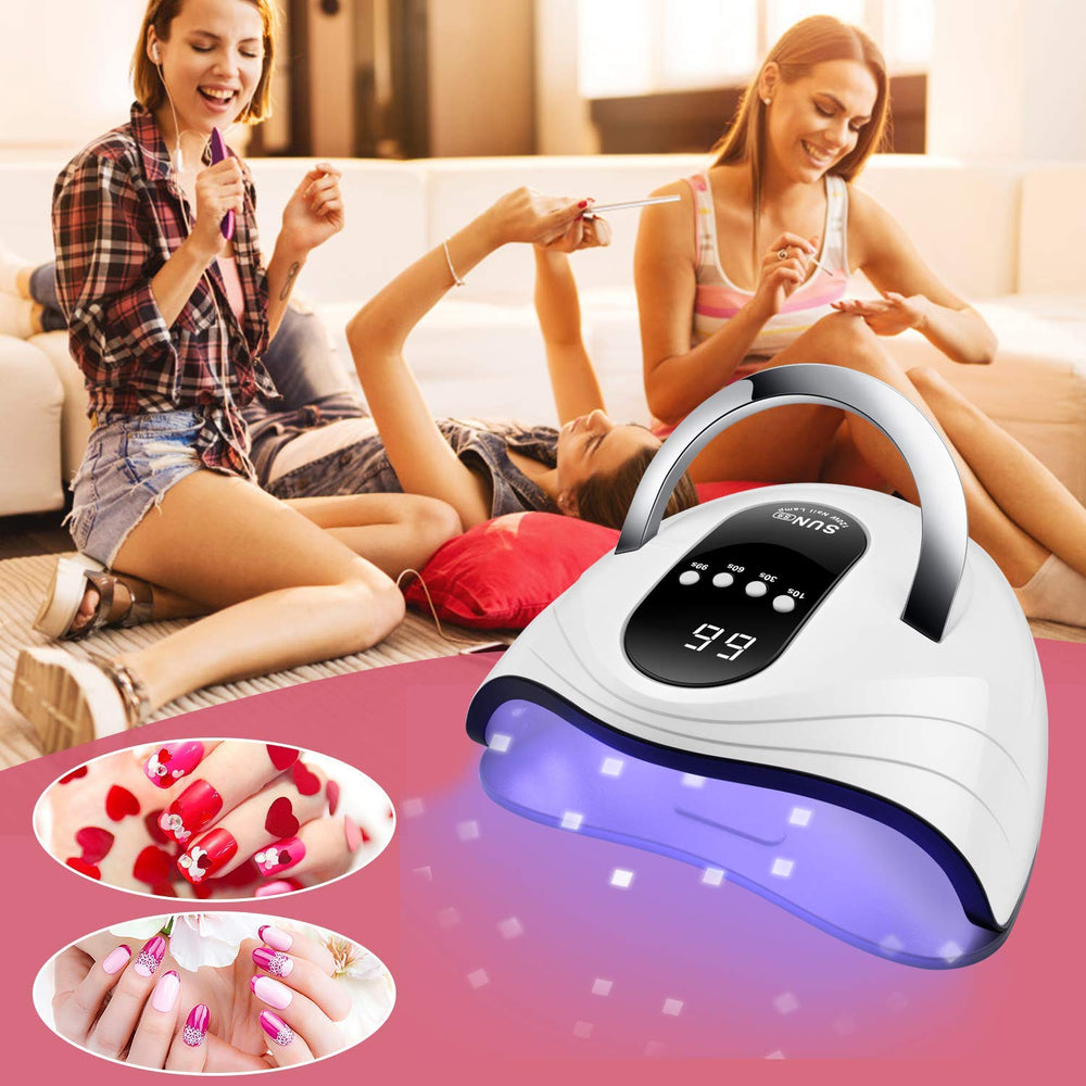 Sunrich UV Gel Nail Lamp in action for convenient home manicures
