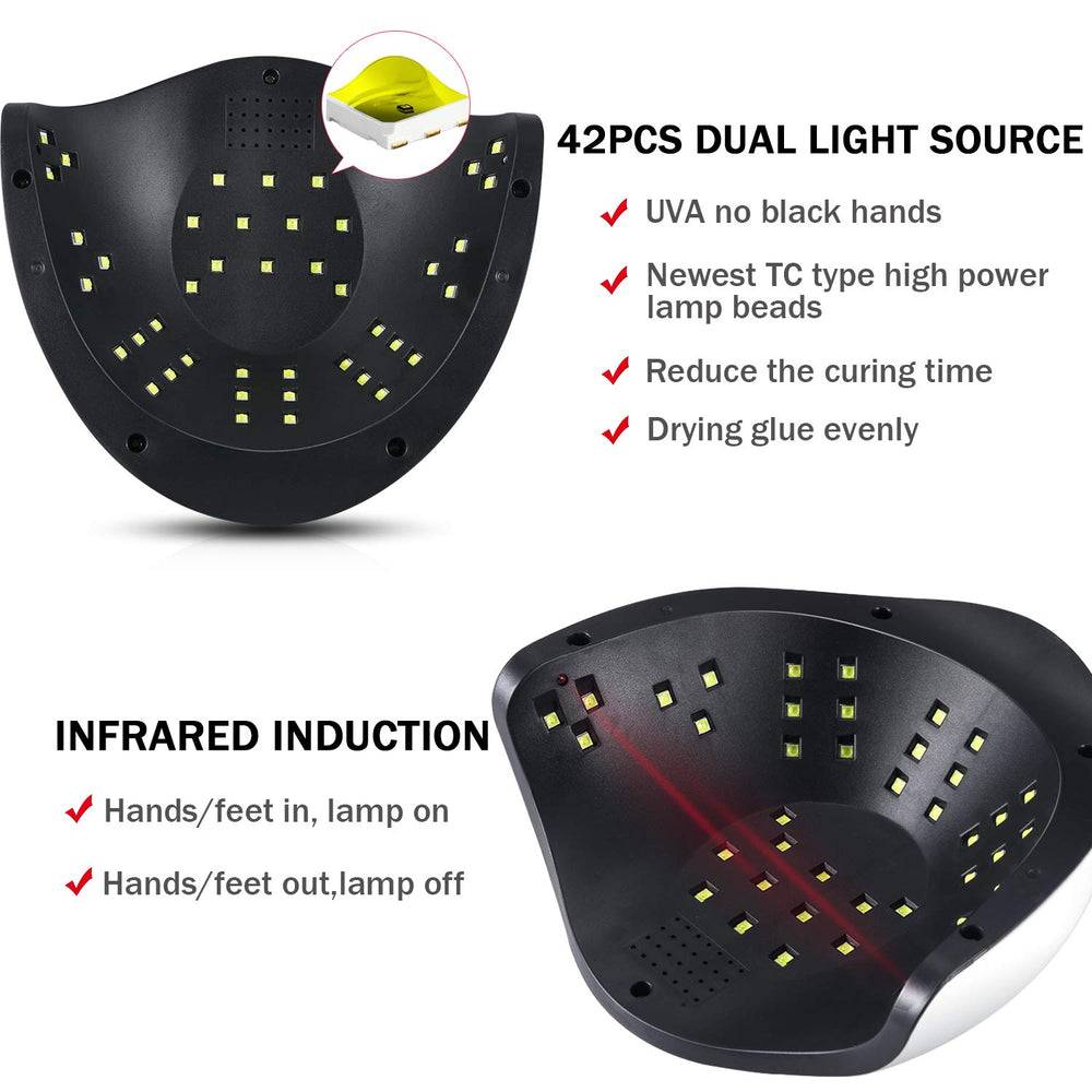 Sunrich UV Gel Nail Lamp interior space accommodates hands or feet