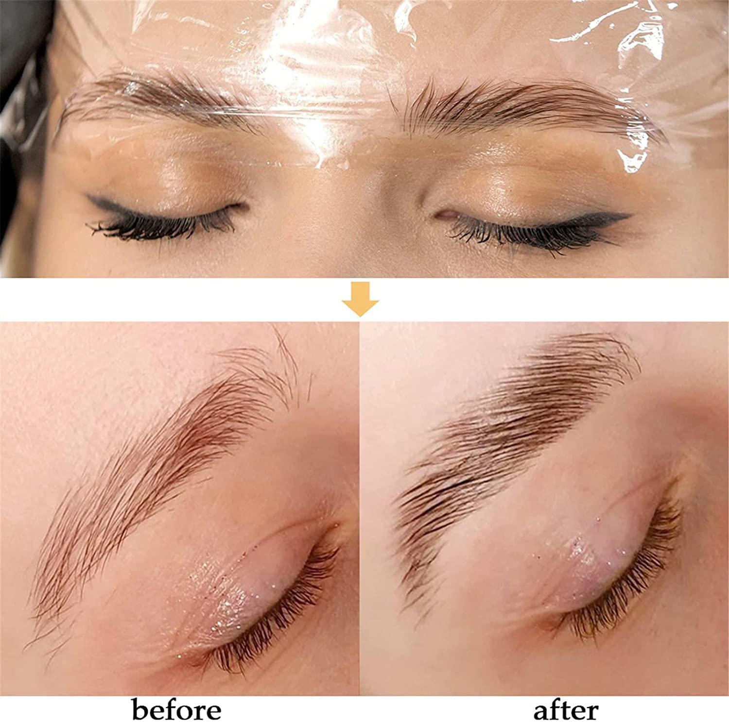 SUNSENT Brow lift effect showing defined, natural brows