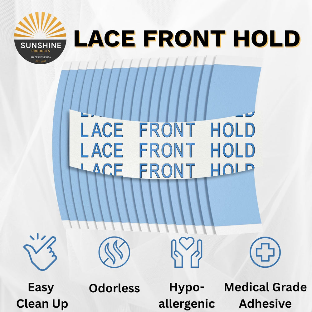 Sunshine Tape Premium Blue Liner Double Sided Tape for easy wig adhesion.
