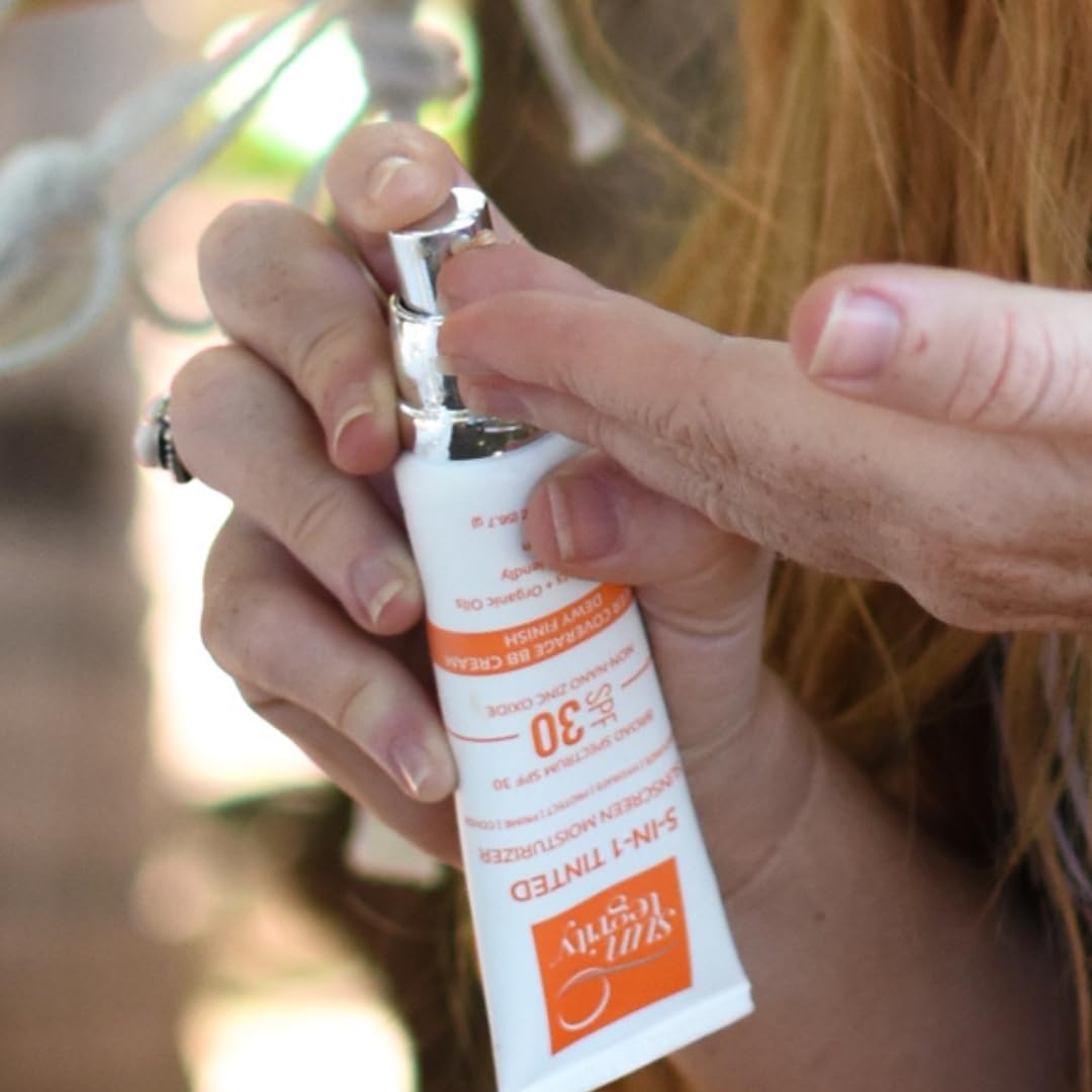 Suntegrity tinted 5 in 1 packaging designed for travel
