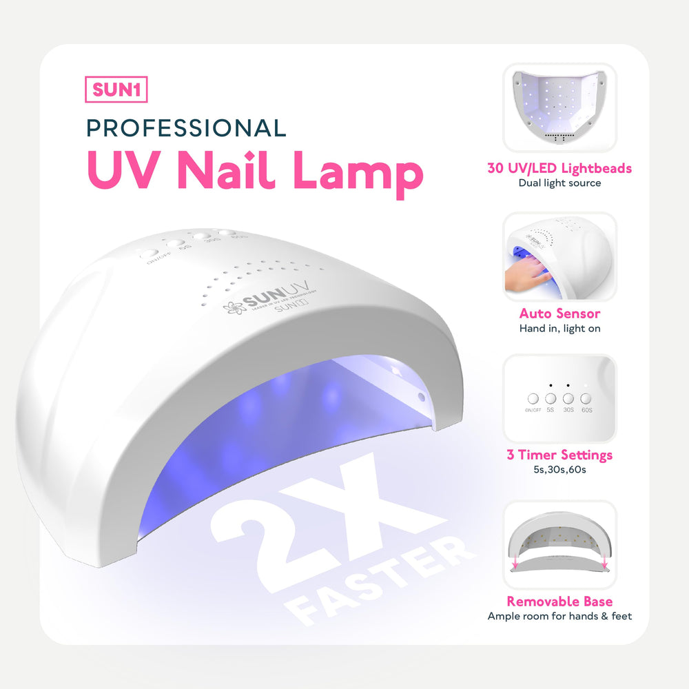 SUNUV base coat bottle closeup emphasizes durable base layer