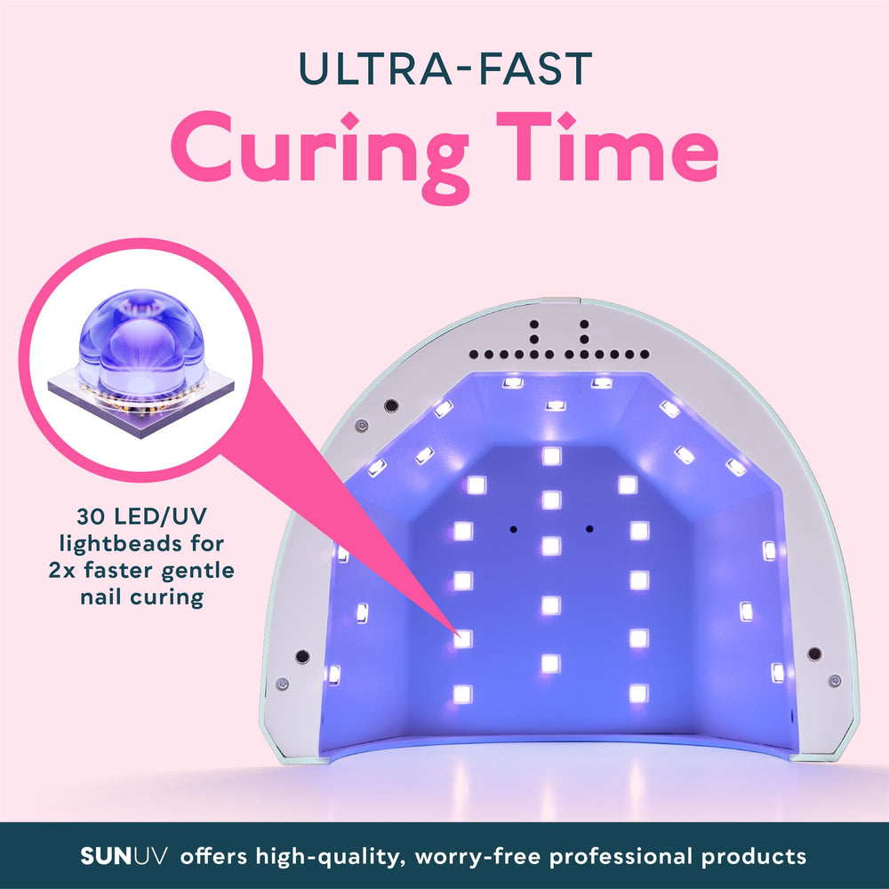 SUNUV Nail Dryer timer settings with preset options