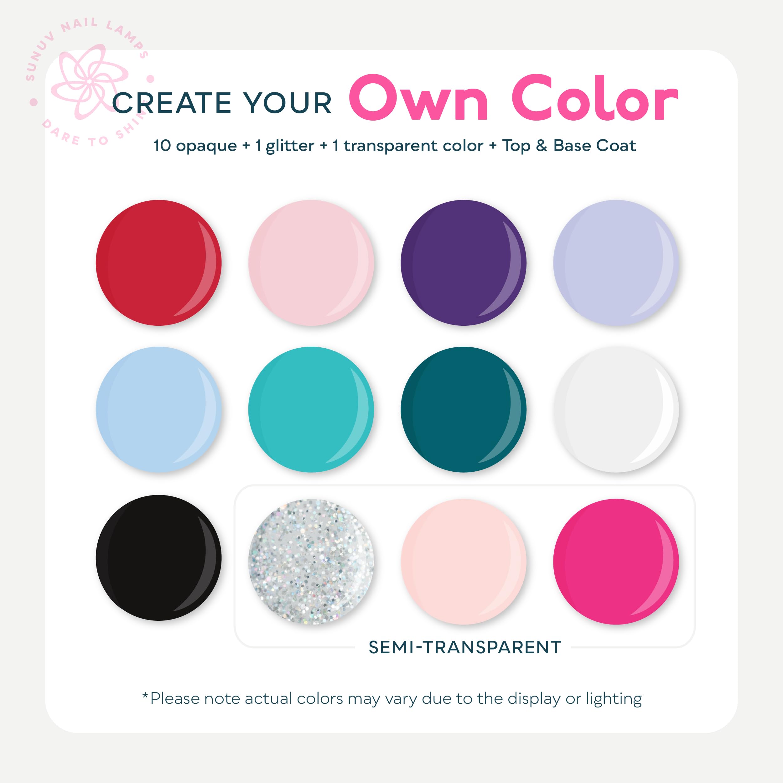 SUNUV professional nail lamp highlights quick cure across gel polishes