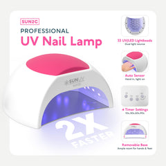 SUNUV base coat and top coats enhance adhesion and lasting shine.