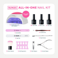 SUNUV SUN2C color palette 16 shades provides versatile daily nail art options.