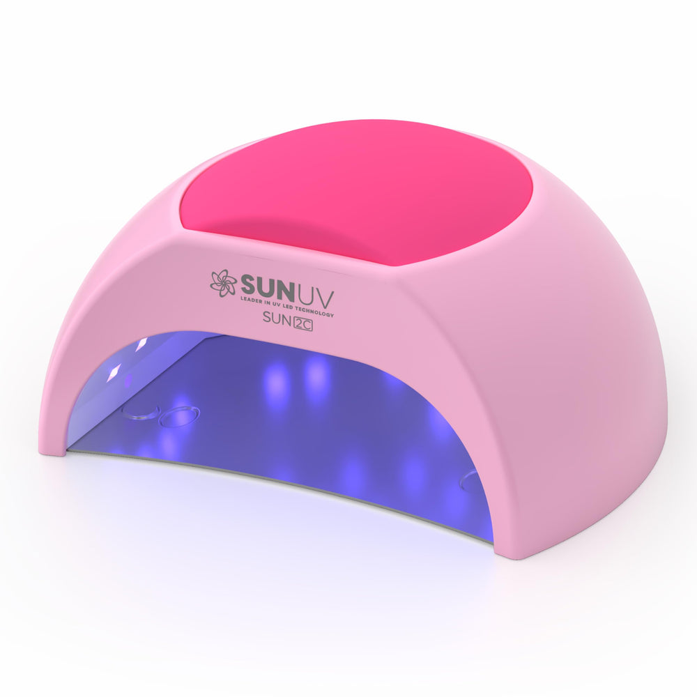 SUNUV SUN2C Pink UV LED nail lamp front view for quick at-home gel curing