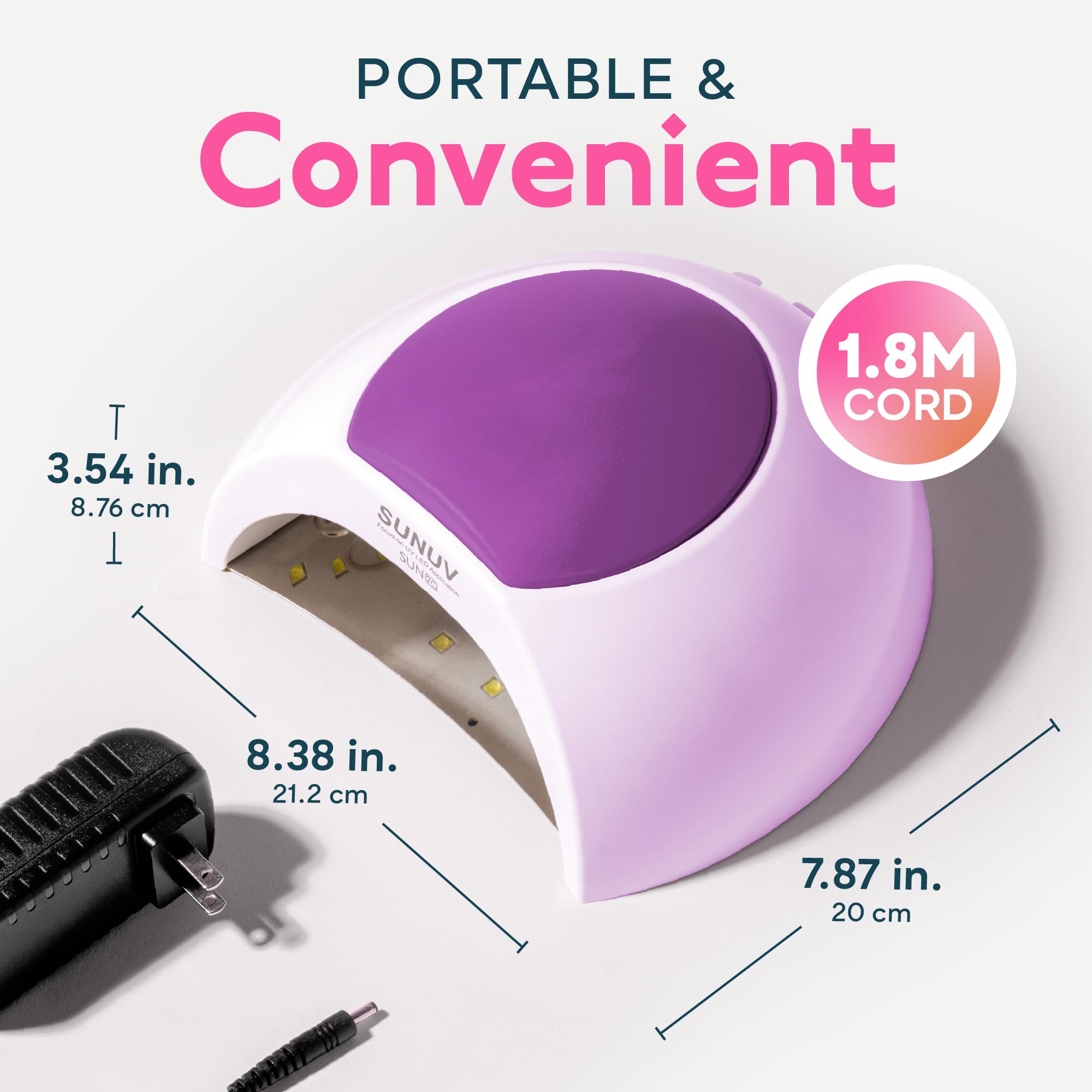 SUNUV SUN2C purple auto sensor activates curing hands-free.