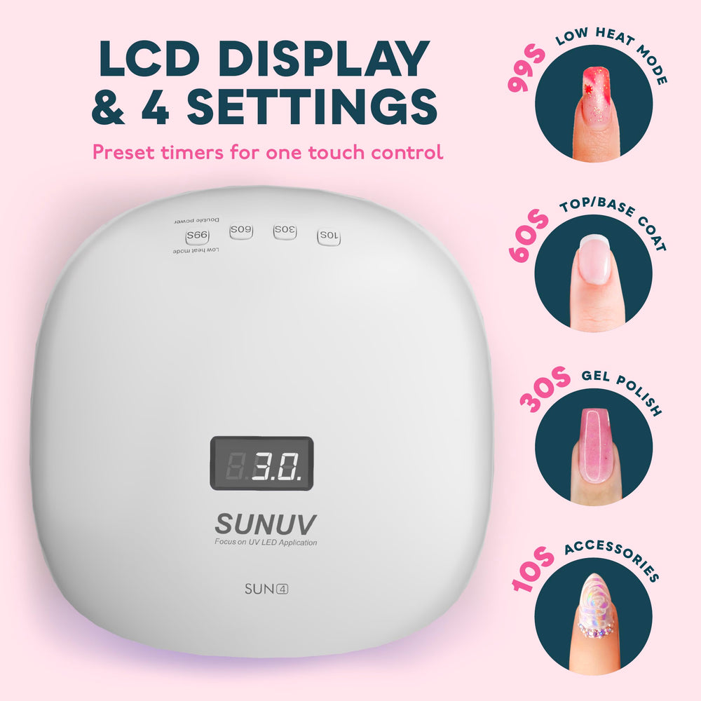 SUNUV SUN4 36-led array closeup highlights fast, even curing potential.