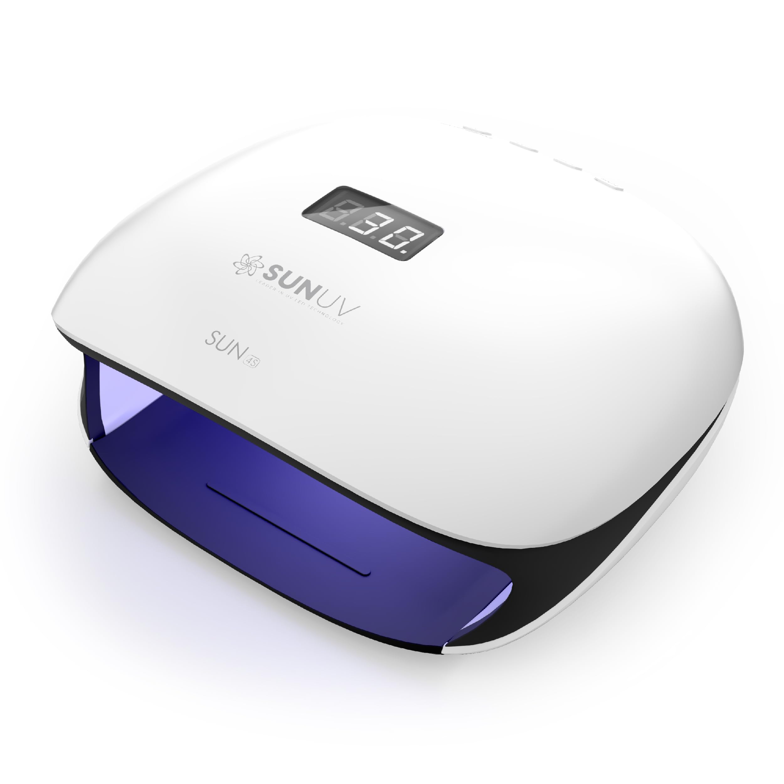 SunUV SUN4S black nail lamp front view highlighting compact design.