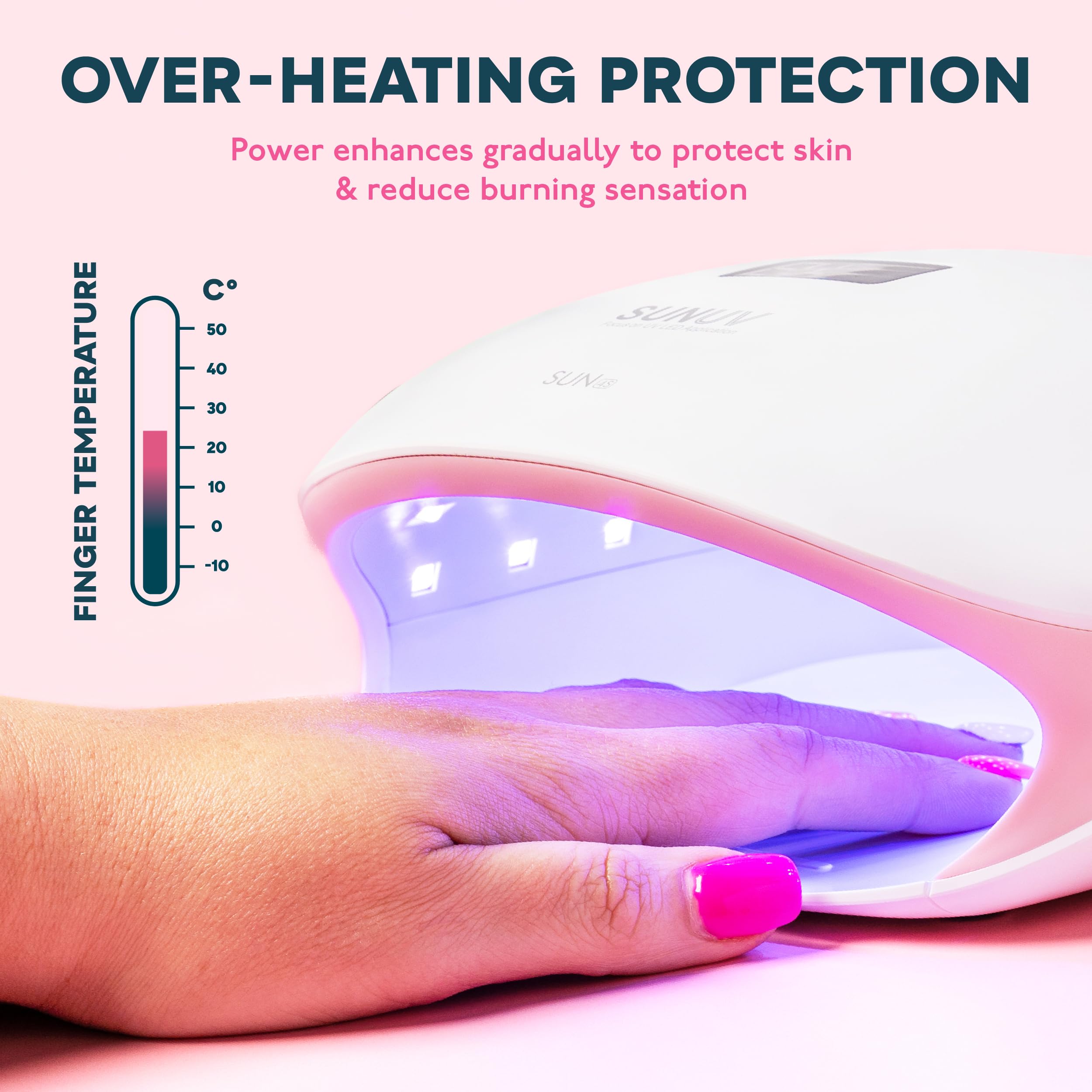 SUNUV SUN4S Pink four-timer options tailor curing duration