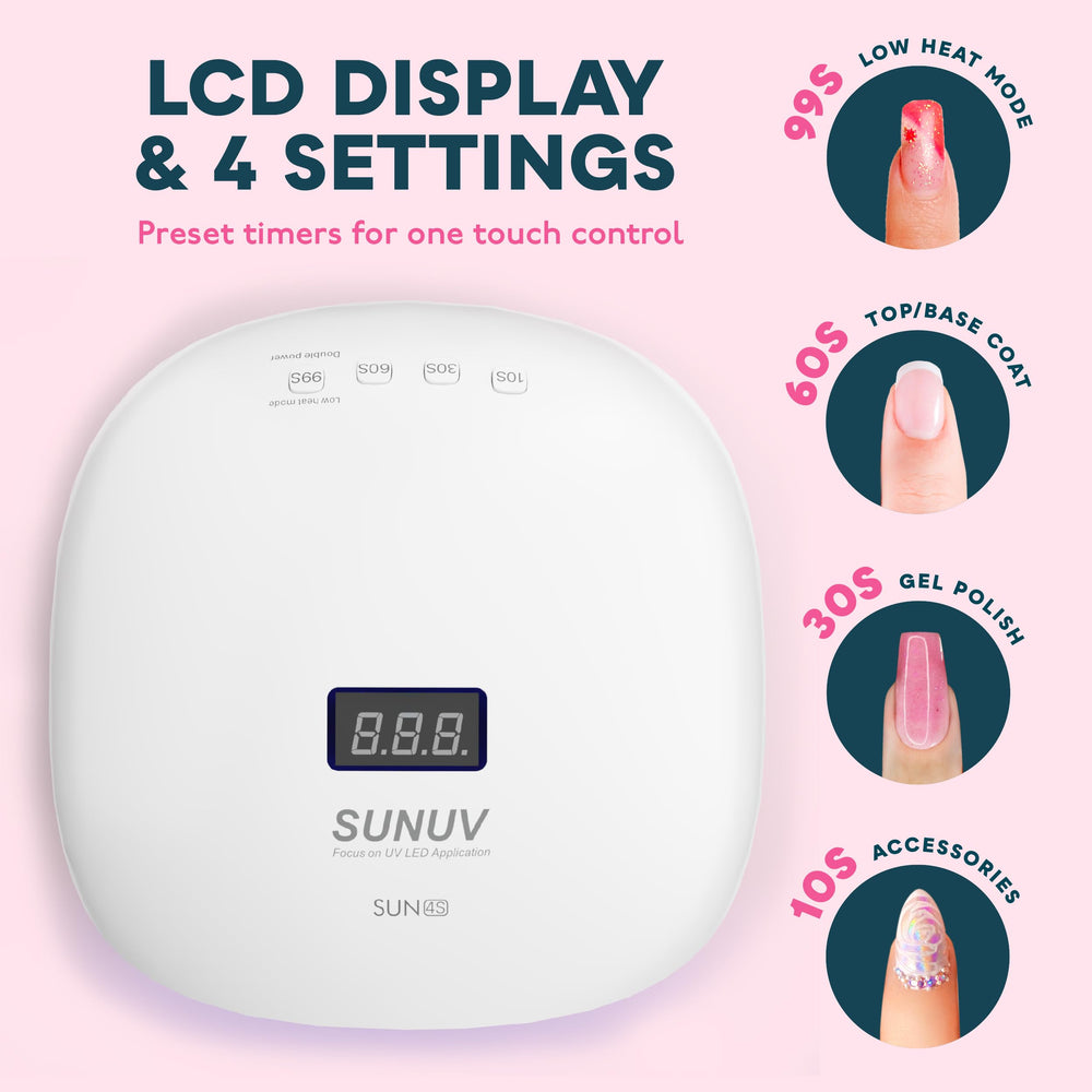 SUNUV SUN4S Pink removable base enables flexible placement and easy cleaning