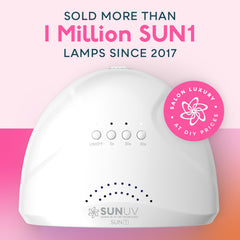 SUNUV UV LED nail lamp side view showing slim profile for easy setup