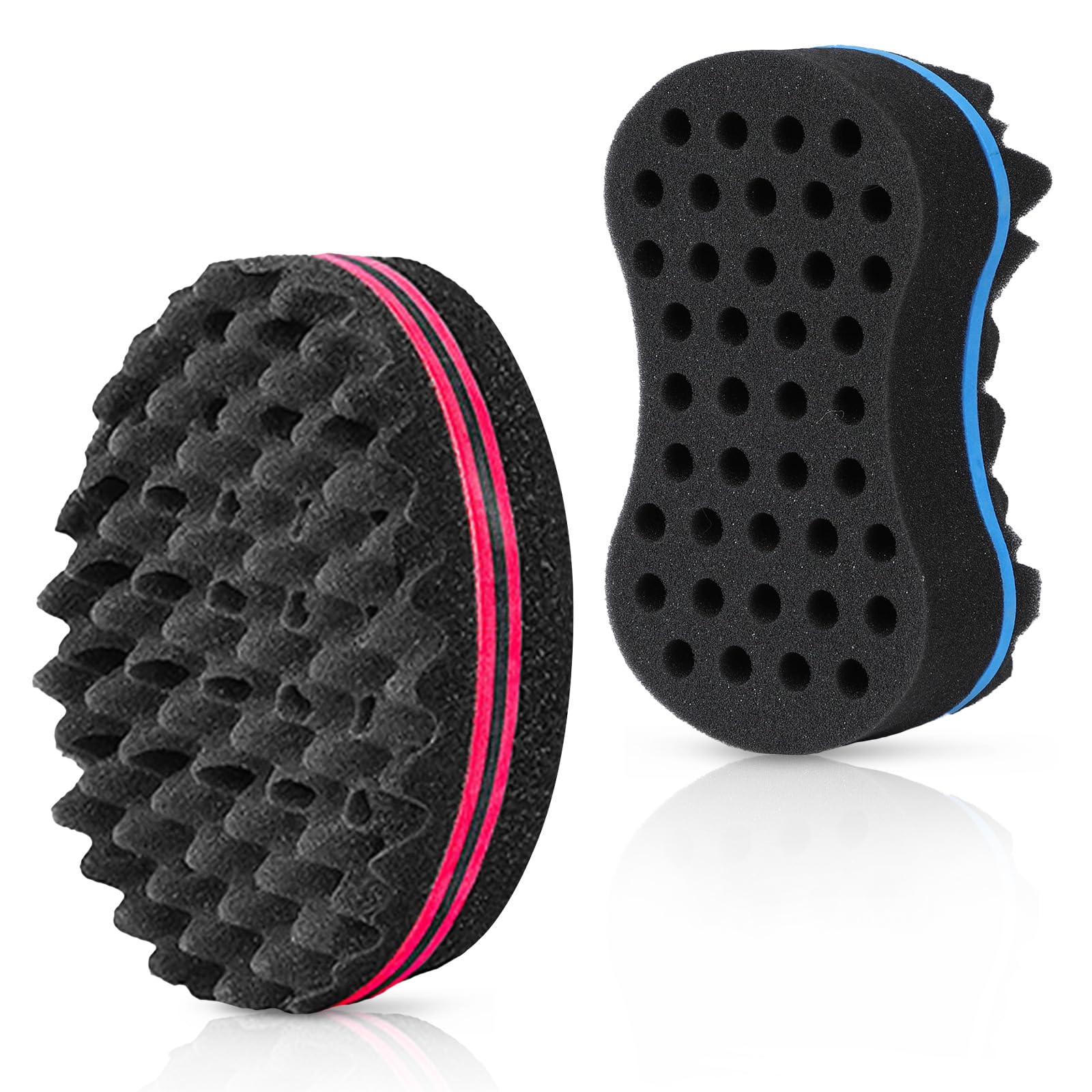 Supaze hair sponge twist comb red for gentle curling and easy styling