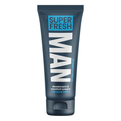 Super Fresh Co loción desodorizante en tubo de 4 oz para higiene diaria.