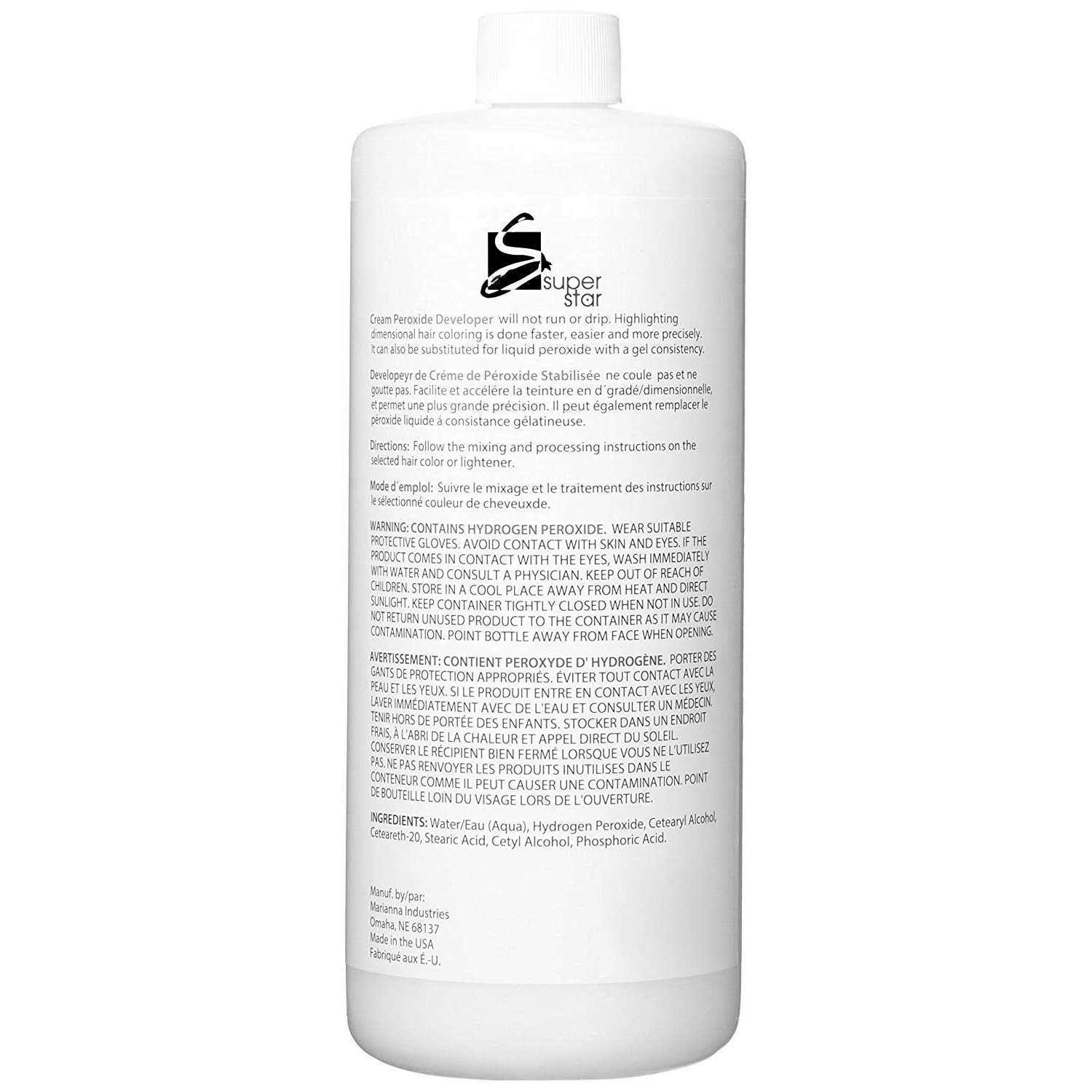Super Star creme developer in use to achieve even color coverage with stability
