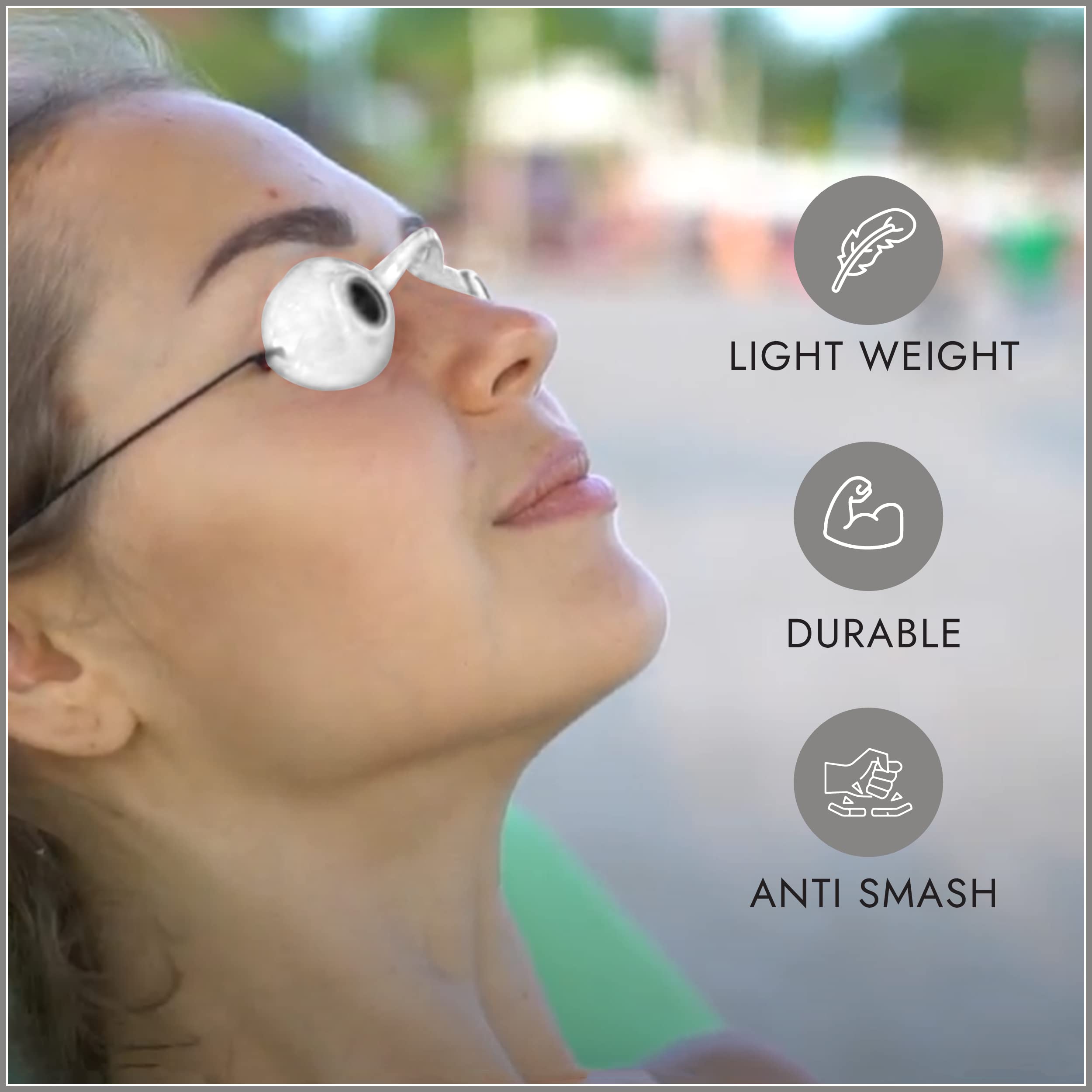 Estuche transparente de Super Sunnies para almacenamiento seguro