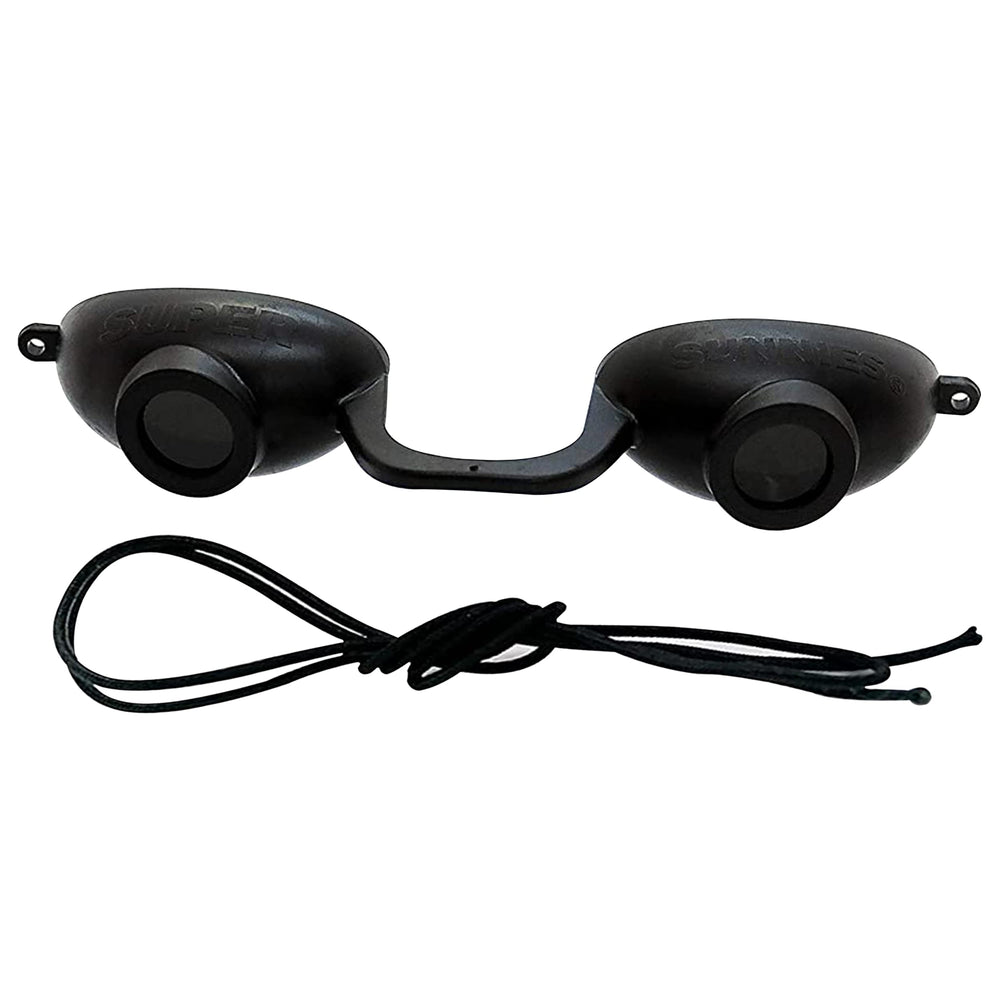 Super Sunnies Evo nose-bridge flexible design for comfortable tanning eyewear.