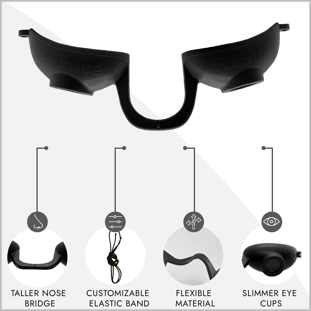 Super Sunnies Evo UV-blocking lenses maintain clear vision while protecting eyes.
