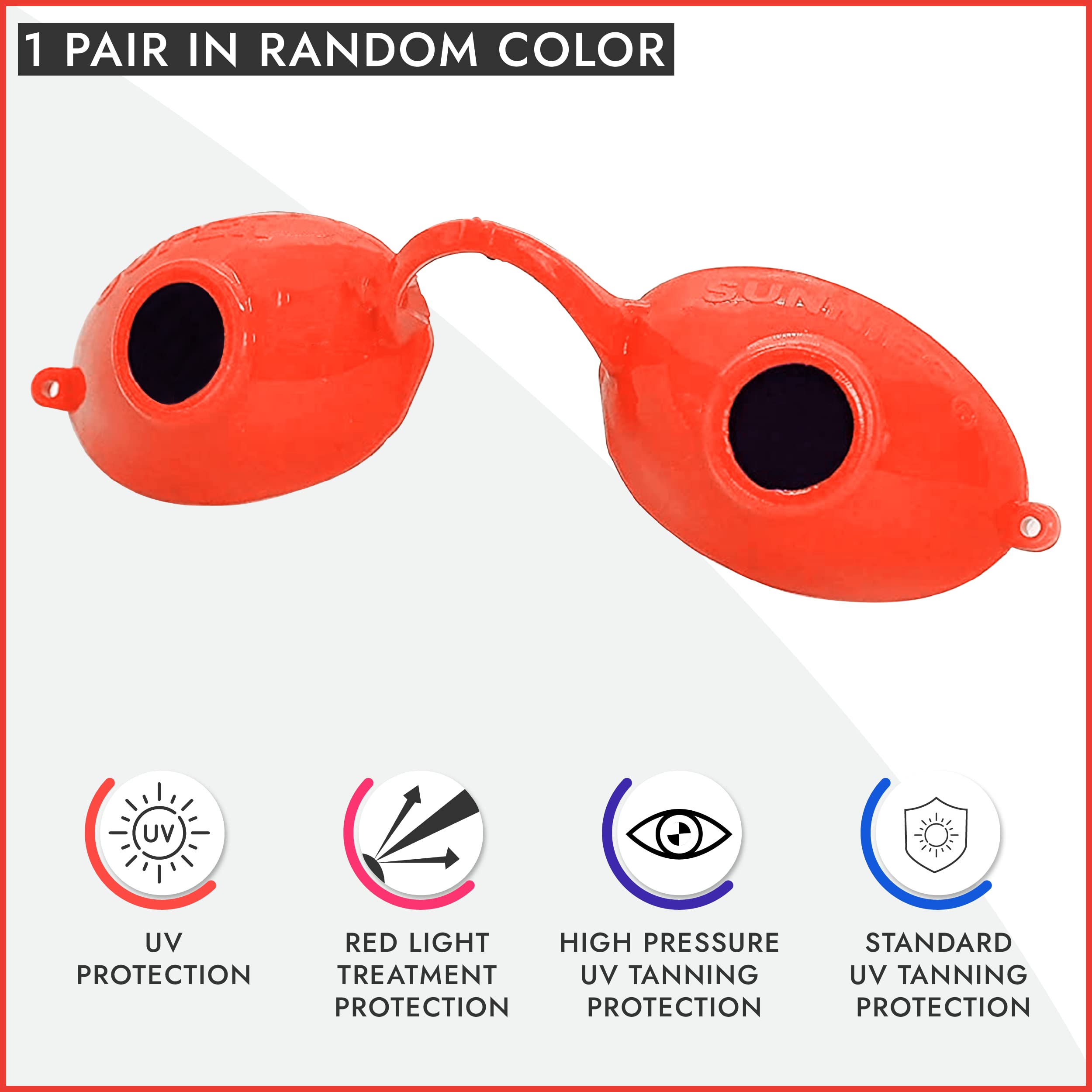 Super Sunnies eyeshields feature an elastic band for a secure fit.