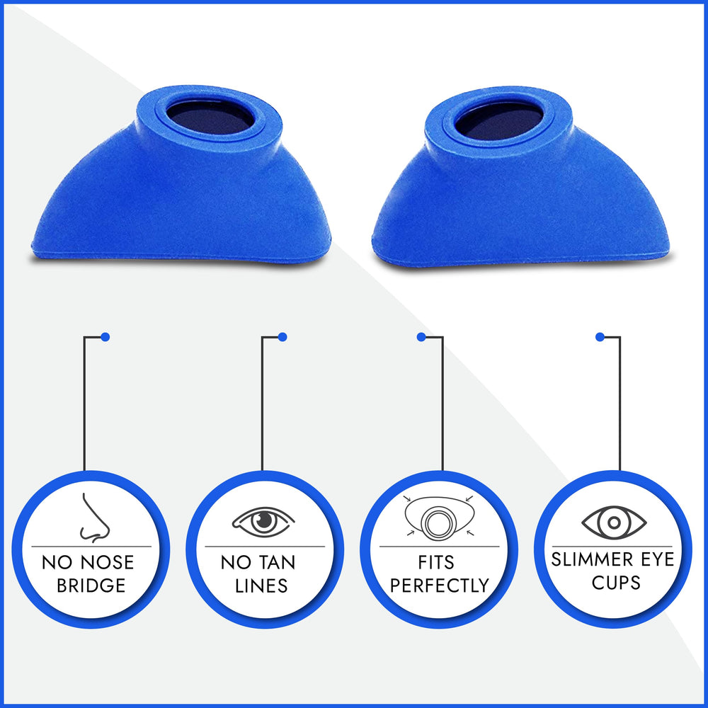 Super Sunnies strapless design eyeshields ideal for tanning booth use