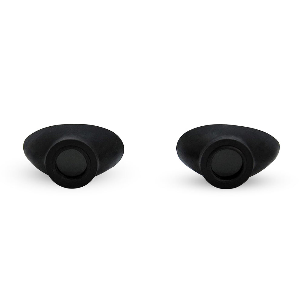 Super Sunnies strapless eyeshields angled for secure UV protection.