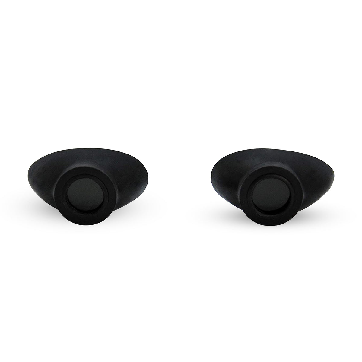 Super Sunnies strapless eyeshields angled for secure UV protection.