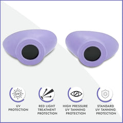 Super Sunnies tanning bed goggles shield eyes from UV light during sessions