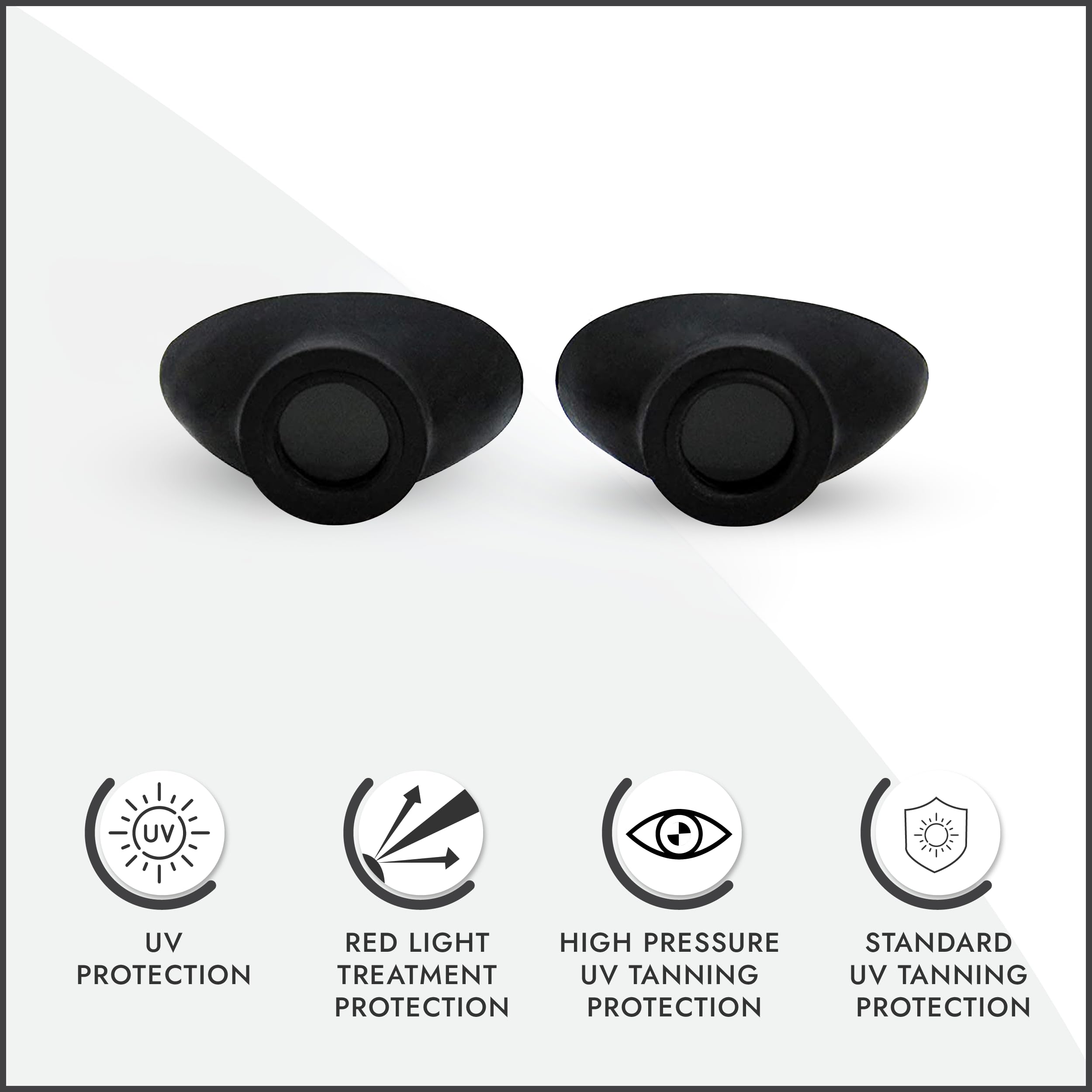 Super Sunnies thinnest eyecups design for comfortable tanning.
