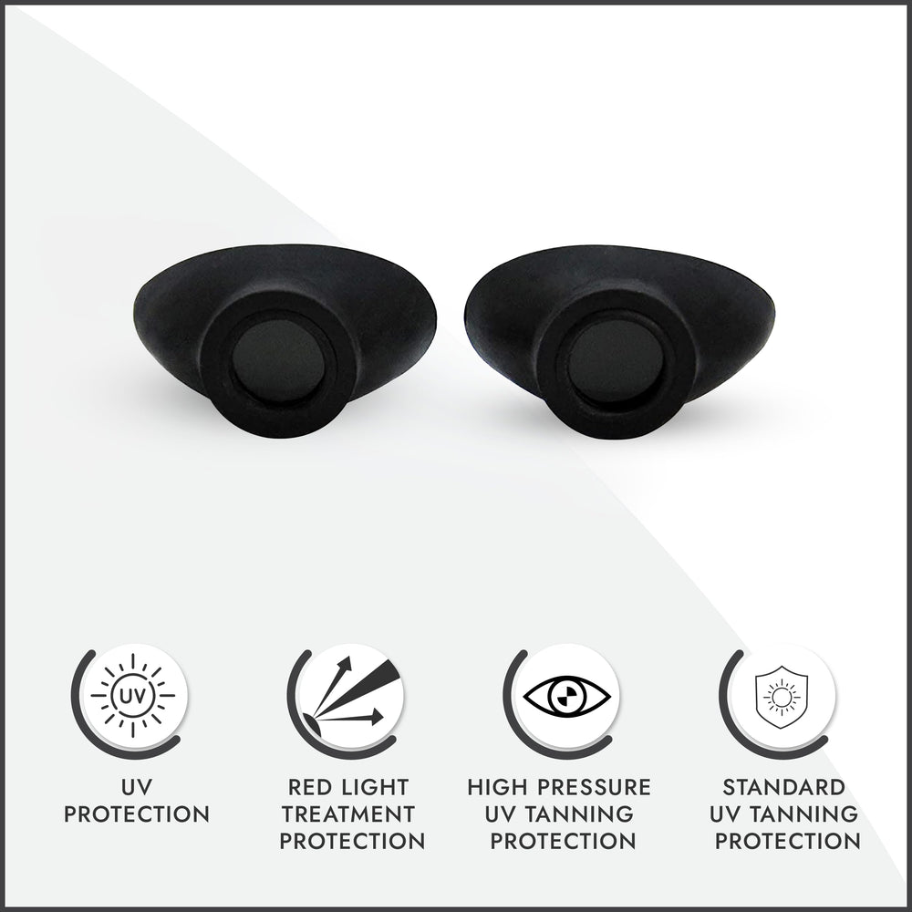 Super Sunnies thinnest eyecups design for comfortable tanning.