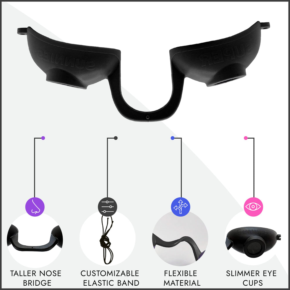 Super Sunnies red light therapy glasses shield eyes during light therapy