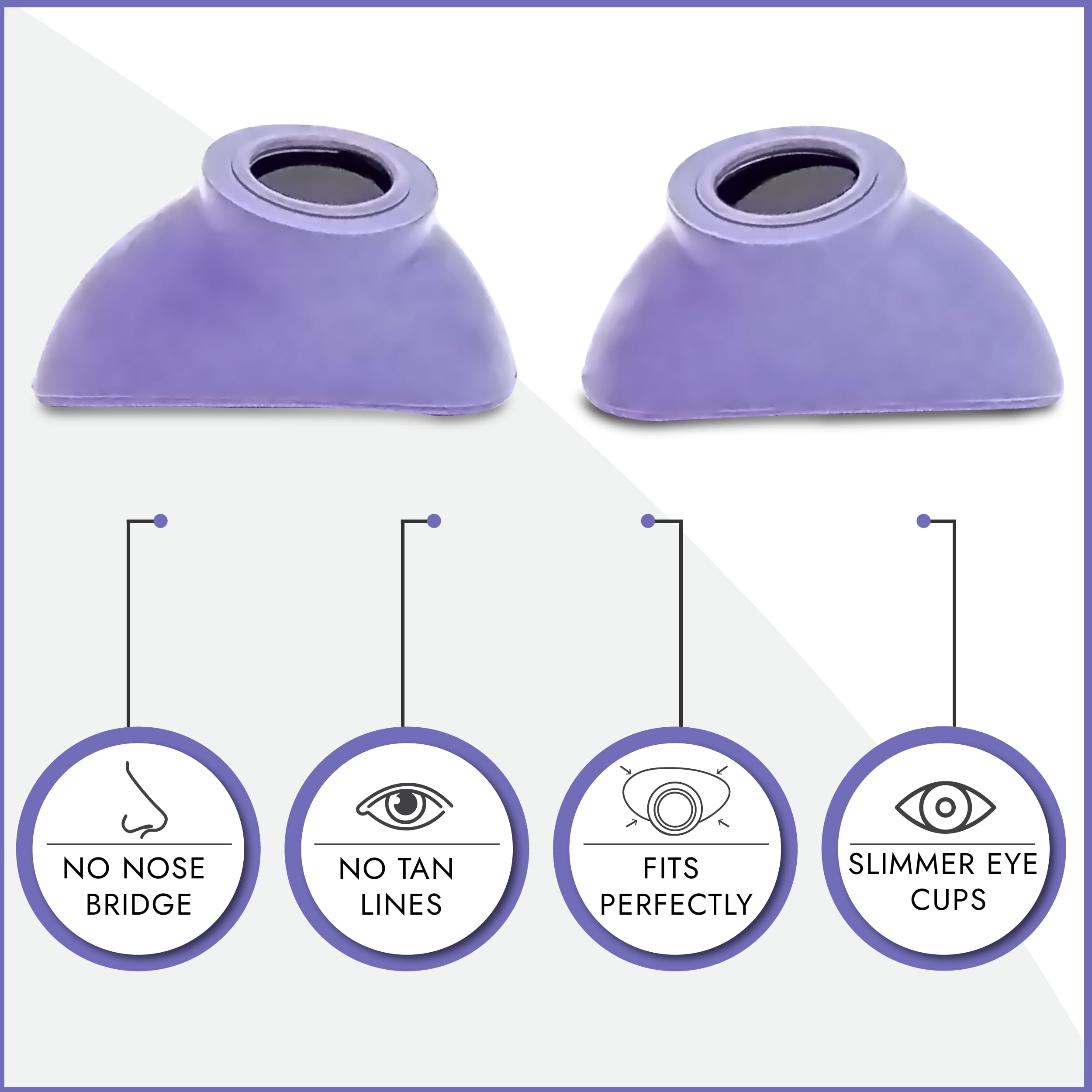Super Sunnies slim eyecups strapless eyeshields for comfortable salon wear