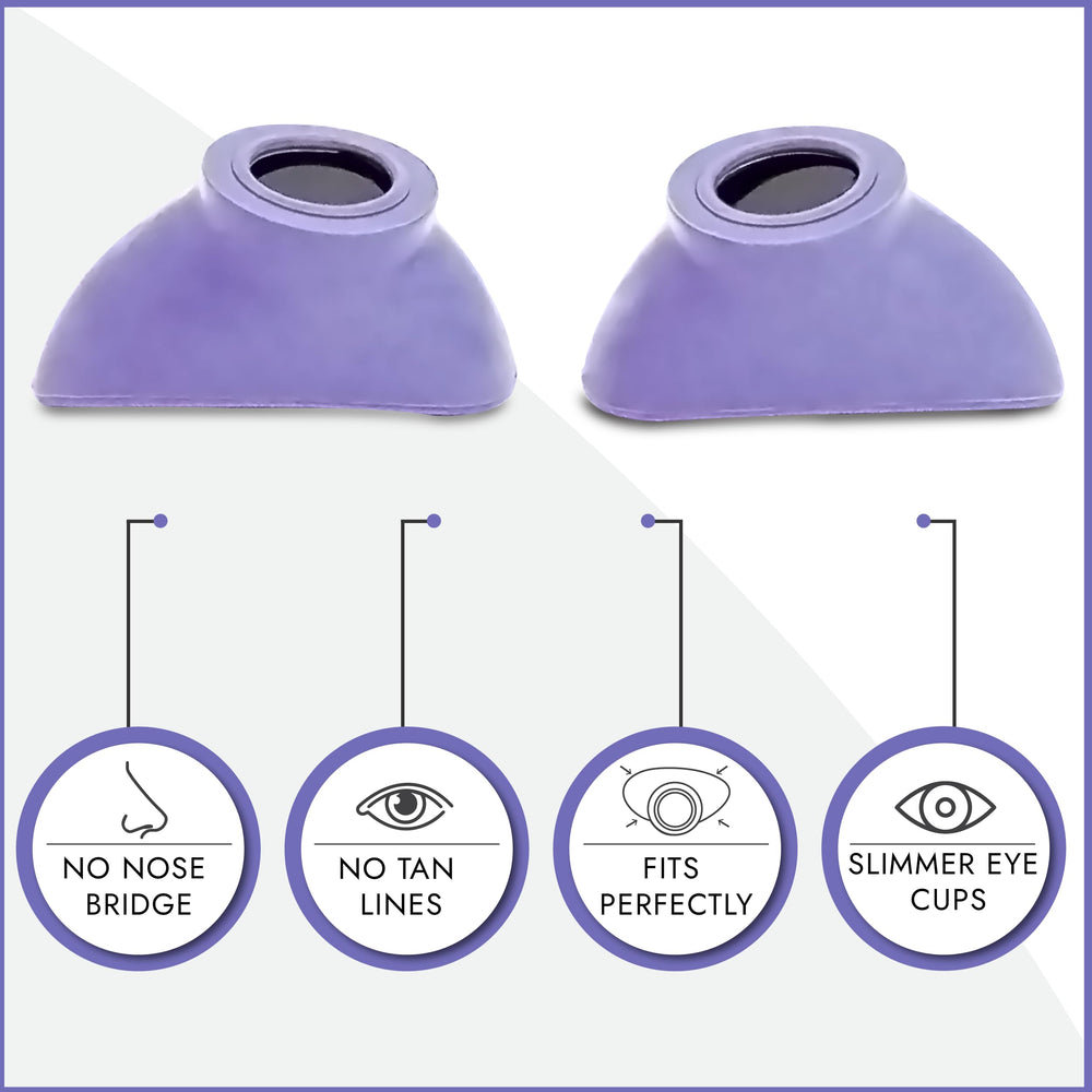 Super Sunnies slim eyecups strapless eyeshields for comfortable salon wear