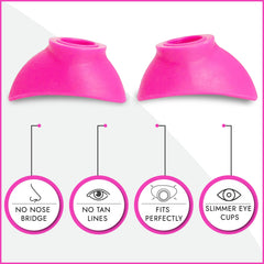 Super Sunnies strapless eyeshields deliver slim, comfortable coverage.