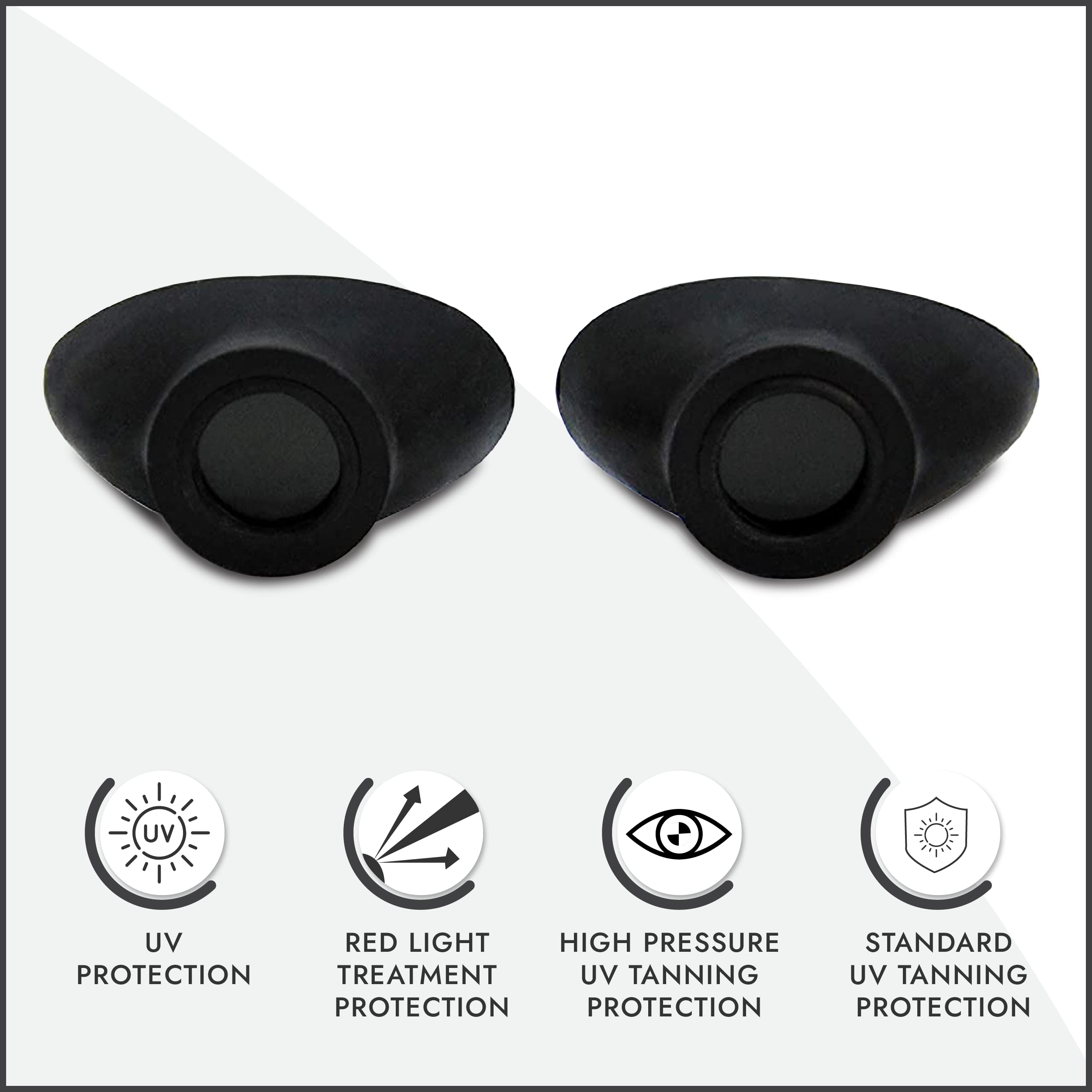 Super Sunnies tanning bed goggles protect eyes during UV exposure.