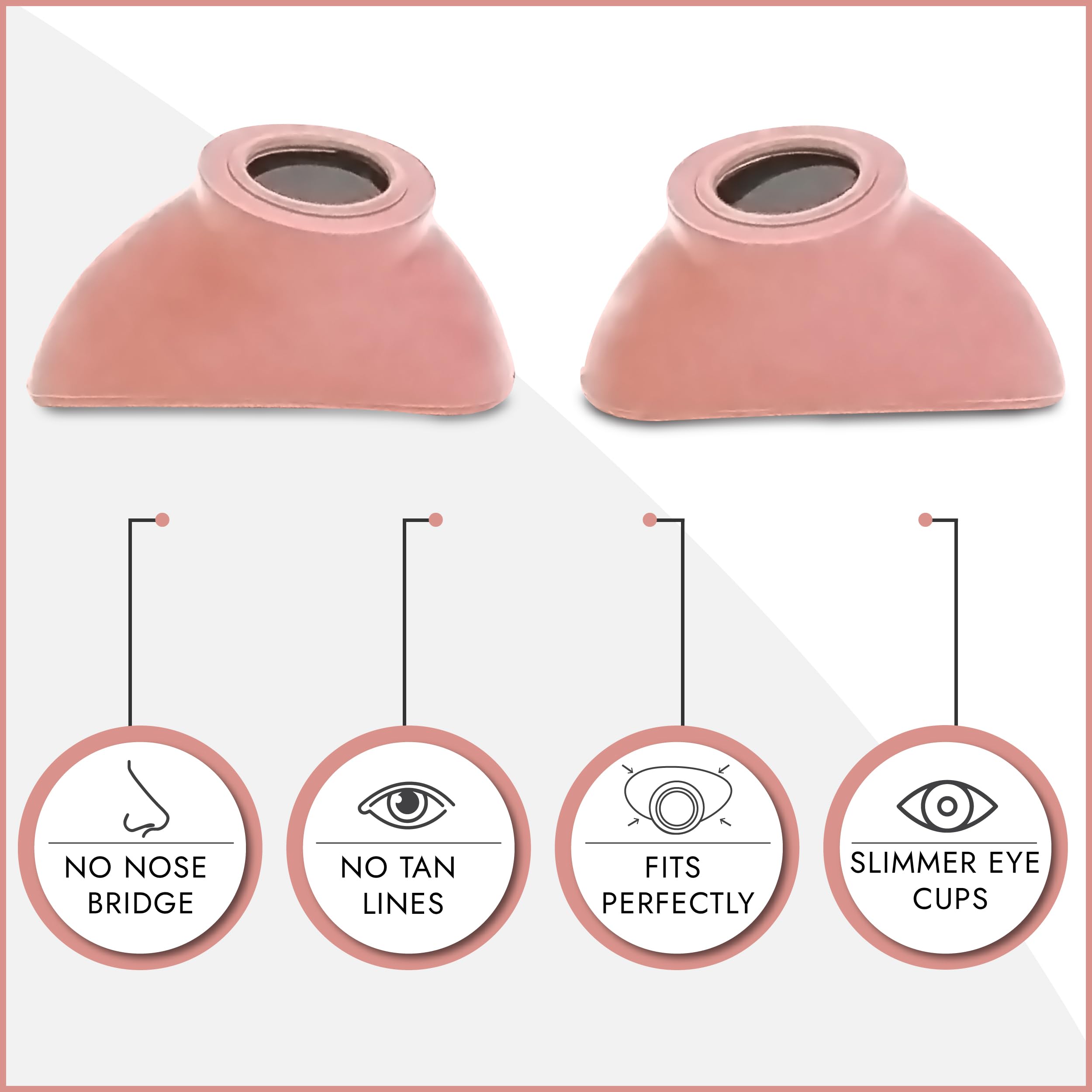 Super Sunnies UV protection eyewear Peach guards eyes from intense UV rays during light therapies.