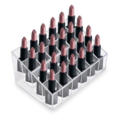 Super Z Outlet 24-compartment design neatly separates lipsticks and brushes.