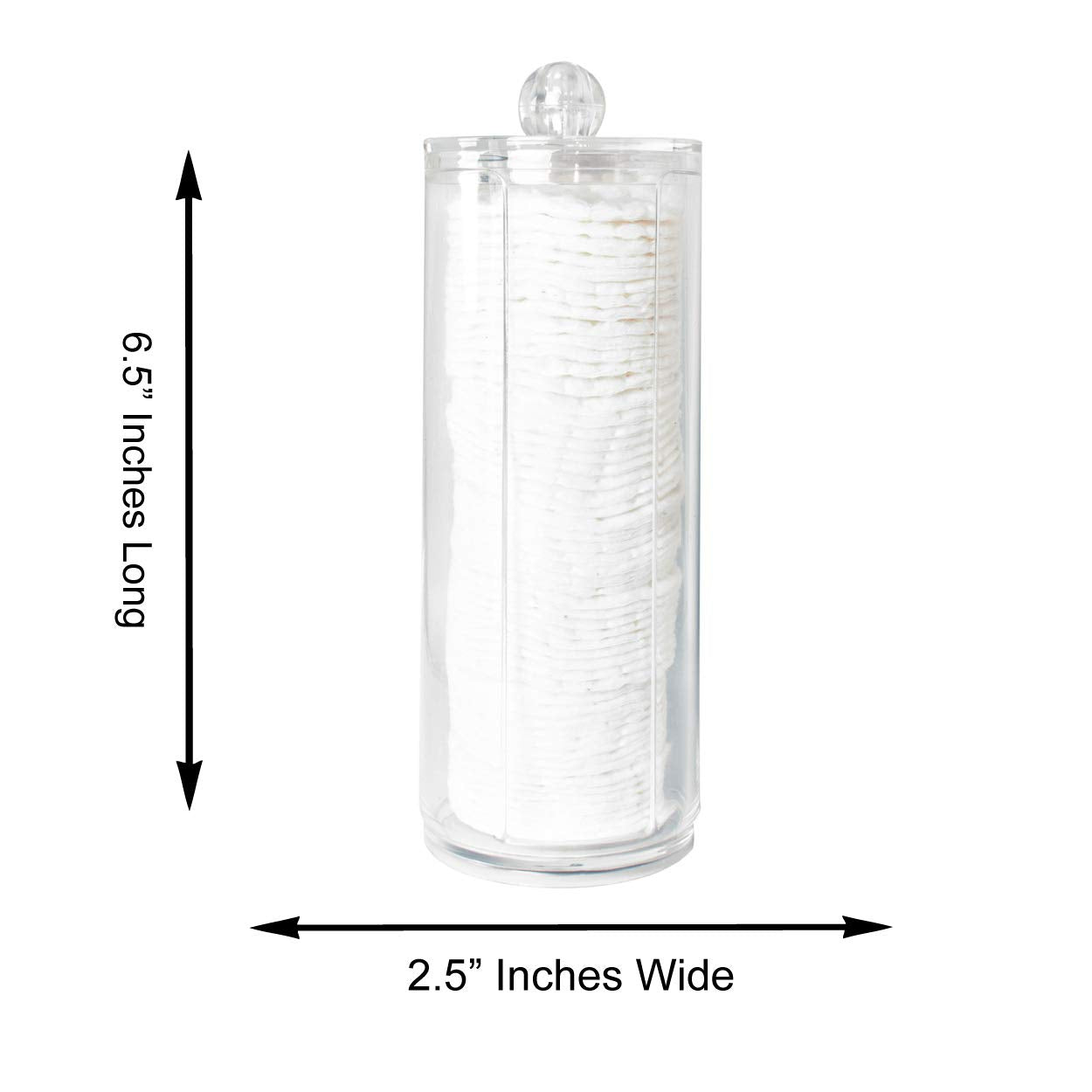 Super Z Outlet clear cosmetic stand, front-angled shot highlighting compact storage.