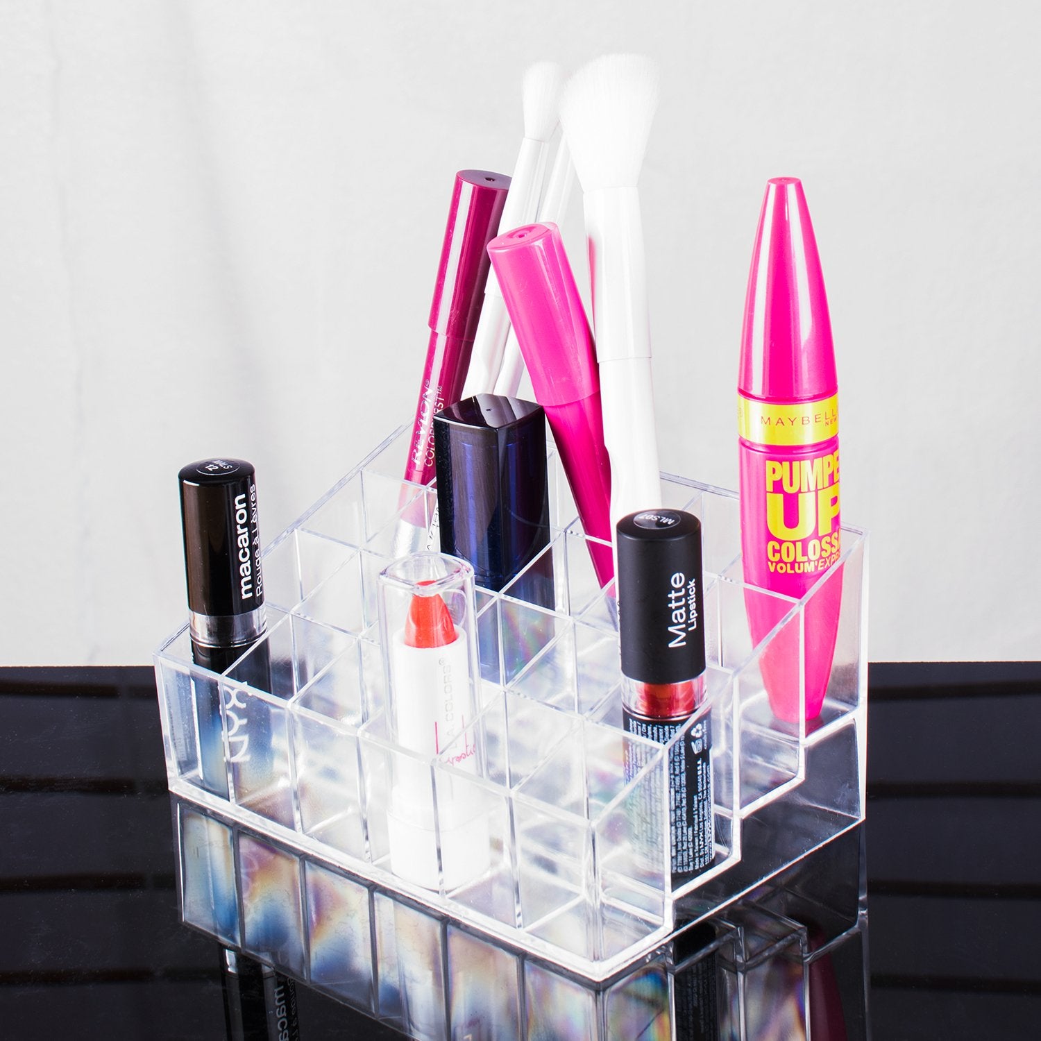 Super Z Outlet nail polish display keeps bottles organized and ready to shop.